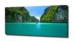 obraz na szkle Tajlandia- łódź Azja 