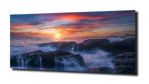 obraz na szkle Wodospady na oceanie 