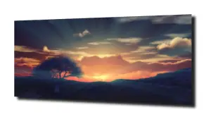 obraz na szkle Drzewo słońce natura 