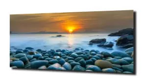 obraz na szkle Słońce, plaża, morze 