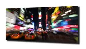 obraz na szkle Times Square rozmyty 