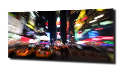 obraz na szkle Times Square rozmyty 