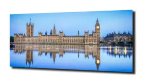 obraz na szkle Big Ben Londyn rzeka 