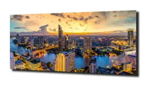 obraz na szkle Bankog zachód słońca 