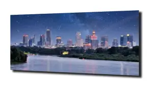 obraz na szkle Gwiazdy nad Warszawą 