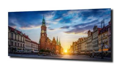 obraz na szkle Wrocław rynek miasto 