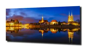 obraz na szkle Wrocław rzeka miasto 