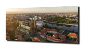 obraz na szkle Wrocław z lotu ptaka 
