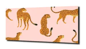 obraz na szkle Gepard grafika kolaż 