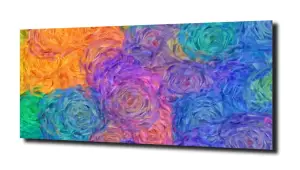 obraz na szkle Abstrakcja kwiaty 14 