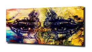 obraz na szkle Oczy sztuka maska 51 