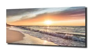 obraz na szkle Zachód plaża morze  