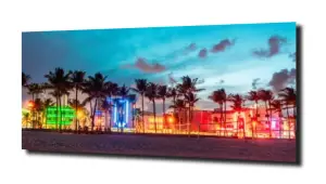 obraz na szkle Kurort plaża Miasto 