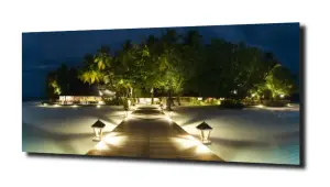 obraz na szkle Widok na wyspę nocą 