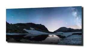 obraz na szkle Góry droga mleczna  