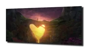 obraz na szkle Most serce w górach 