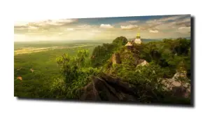 obraz na szkle Zamek zachód słońca 