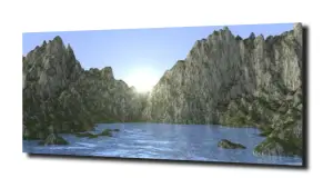 obraz na szkle Jezioro góry Chiny  