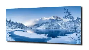 obraz na szkle Lodowe jezioro zimą 