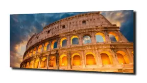 obraz na szkle Oświetlone koloseum 