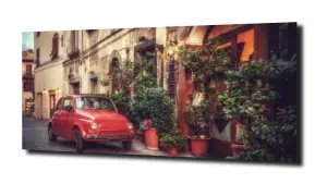 obraz na szkle Włochy Fiat miasto  