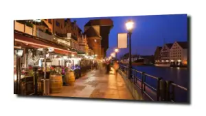 obraz na szkle Promenada w Gdańsku 