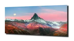 obraz na szkle Księżyc nad górami  