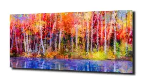 obraz na szkle Malowane las drzewa 