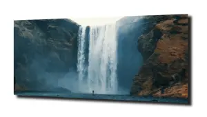 obraz na szkle Przepaść i wodospad 