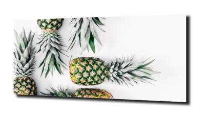 obraz na szkle Ananas czarno białe 