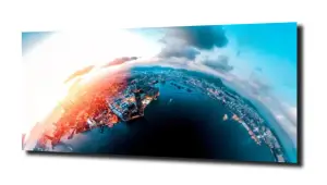 obraz na szkle Hong Kong z kosmosu 