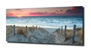 obraz na szkle Morze plaża niebo  
