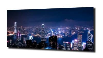 obraz na szkle Hong Kong panorama 
