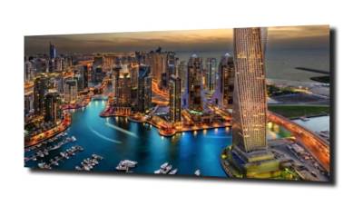 obraz na szkle Zachód nad Dubajem 