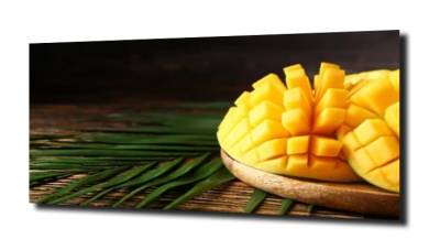 obraz na szkle Mango liść kuchnia 