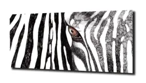 obraz na szkle Zebra rysunek oczy 