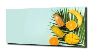 obraz na szkle Palma banan mango 