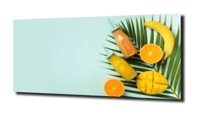 obraz na szkle Palma banan mango 