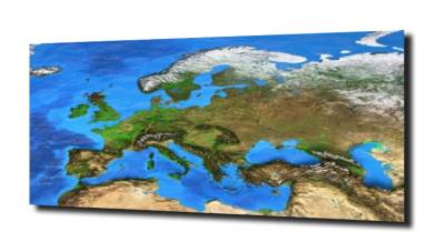obraz na szkle Mapa Europa Azja 