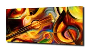 obraz na szkle Muzyka gitara 25 