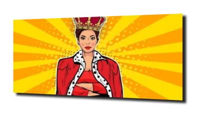 obraz na szkle Królowa pop art. 