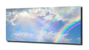 obraz na szkle Tęcza na niebie 