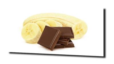 obraz na szkle Banan czekolada 