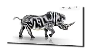 obraz na szkle Nosorożec zebra 
