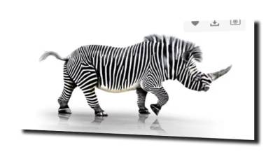 obraz na szkle Nosorożec zebra 