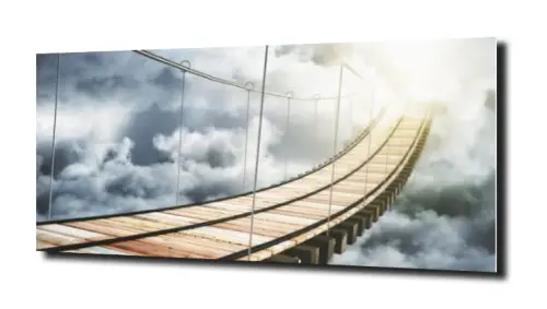 obraz na szkle Most na niebie 