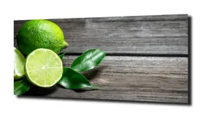 obraz na szkle Limonka drewno 