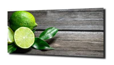 obraz na szkle Limonka drewno 