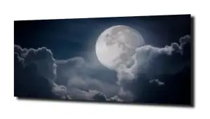 obraz na szkle Chmury księżyc 
