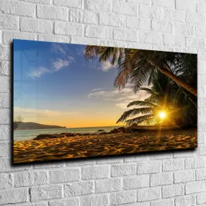obraz na szkle Zachód słońca- Tajlandia 